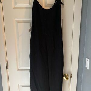 Black Linen meshki dress